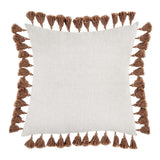 Dane Penny Brown 22"x22" Throw Pillow (Set of 2)