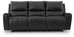 Danemere Black Reclining Sofa - Ornate Home
