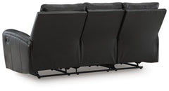 Danemere Black Reclining Sofa - Ornate Home