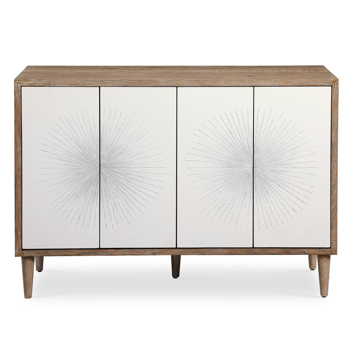 Dani White 4 Door Cabinet - Ornate Home