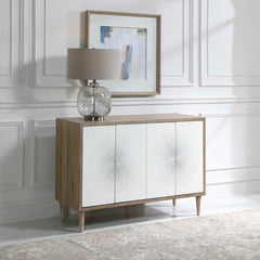 Dani White 4 Door Cabinet - Ornate Home