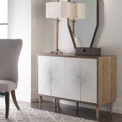 Dani White 4 Door Cabinet - Ornate Home