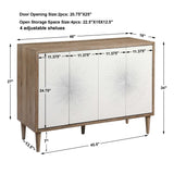 Dani White 4 Door Cabinet - Ornate Home