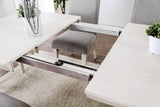 Daniella Antique White/Gray 7 Pc. Dining Room Set - Ornate Home