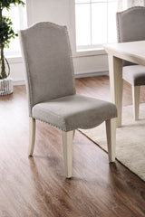 Daniella Antique White/Gray 7 Pc. Dining Room Set - Ornate Home