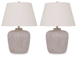 Danry Distressed Cream Table Lamp (Set of 2) (Online Special Price) - Ornate Home