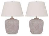 Danry Distressed Cream Table Lamp (Set of 2) - Ornate Home