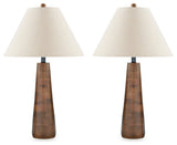 Danset Brown Table Lamp (Set of 2) (Online Special Price) - Ornate Home