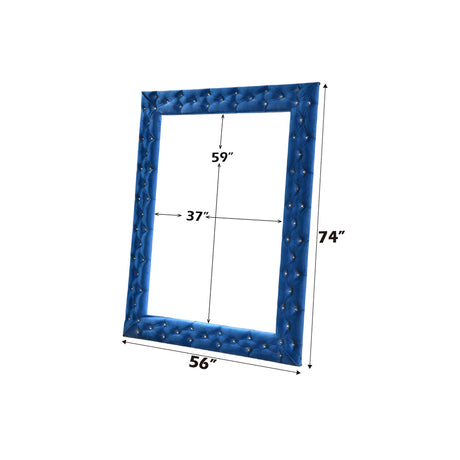 Dante Blue Velvet Floor Mirror - Ornate Home