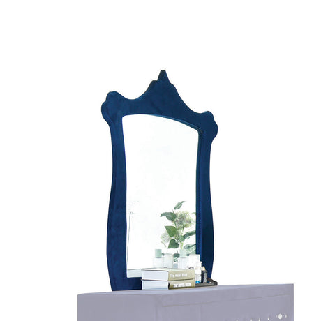 Dante Blue Velvet Mirror - Ornate Home
