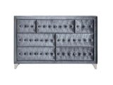 Dante Gray Velvet Dresser - Ornate Home