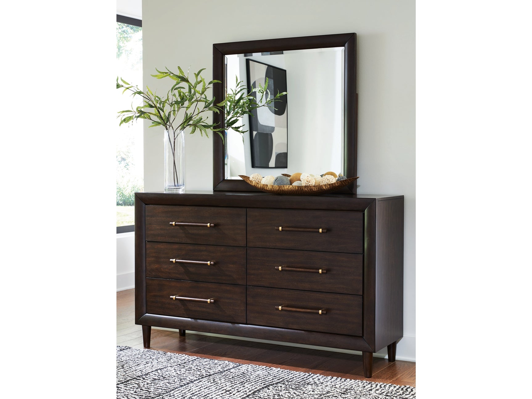 Dantenton Merlot Dresser and Mirror (Online Special Price) - Ornate Home