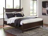 Dantenton Merlot Queen Panel Bed, Dresser and Mirror (Online Special Price) - Ornate Home