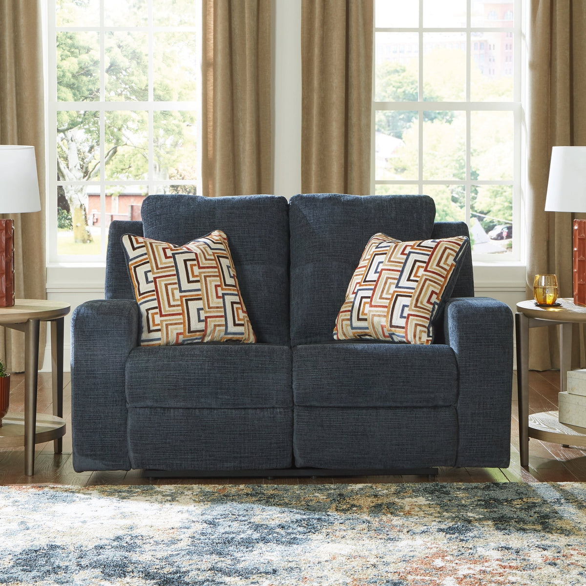 Ashley Furniture Danum Ink Reclining Loveseat | Ornate Home