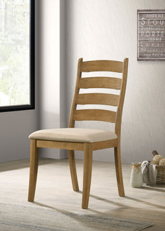 Danvers Brown Oak / Beige Side Chair (Set of 2) - Ornate Home