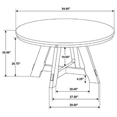 Danvers Brown Oak Dining Room Table - Ornate Home