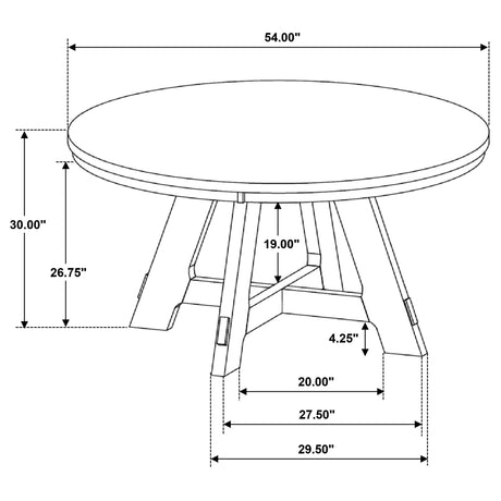 Danvers Brown Oak Dining Room Table - Ornate Home
