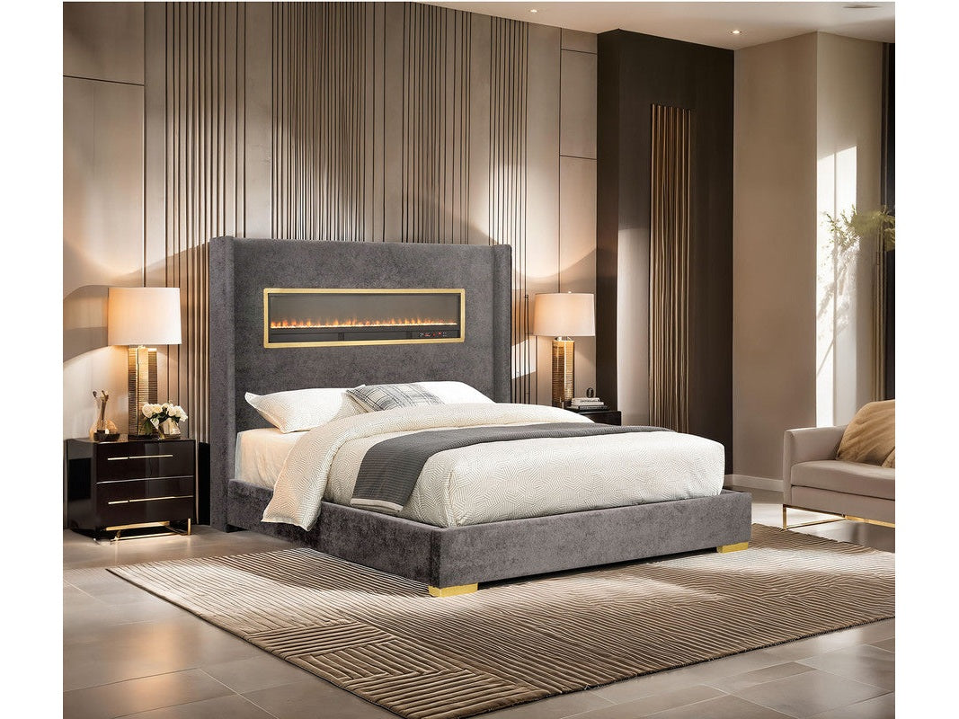 Danvers Gray E.King Bed - Ornate Home