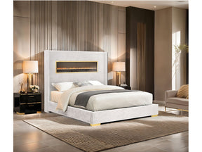 Danvers White E.King Bed - Ornate Home