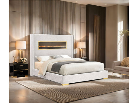 Danvers White E.King Bed - Ornate Home