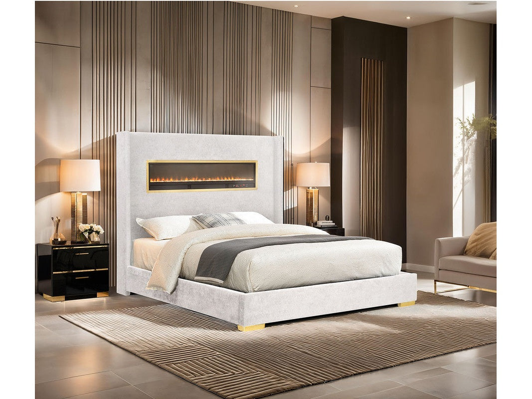 Danvers White Queen Bed - Ornate Home