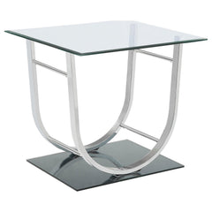 Danville Chrome 2-piece Glass Top Coffee and End Table Set - Ornate Home