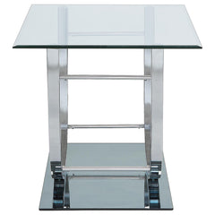 Danville Chrome 3-piece Glass Top Coffee and End Table Set - Ornate Home