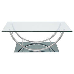 Danville Chrome 3-piece Glass Top Coffee and End Table Set - Ornate Home