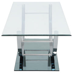 Danville Chrome 3-piece Glass Top Coffee and End Table Set - Ornate Home