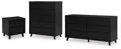 Danziar Black Dresser, Chest and Nightstand - Ornate Home