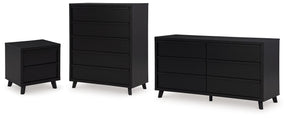 Danziar Black Dresser, Chest and Nightstand - Ornate Home