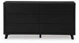 Danziar Black Dresser, Chest and Nightstand - Ornate Home