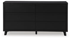 Danziar Black Dresser, Chest and Nightstand - Ornate Home