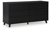 Danziar Black Dresser, Chest and Nightstand - Ornate Home