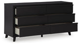 Danziar Black Dresser, Chest and Nightstand - Ornate Home