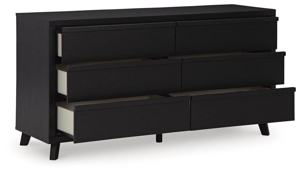 Danziar Black Dresser, Chest and Nightstand - Ornate Home