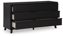 Danziar Black Dresser, Chest and Nightstand - Ornate Home