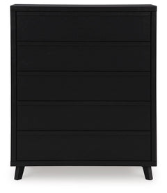 Danziar Black Dresser, Chest and Nightstand - Ornate Home
