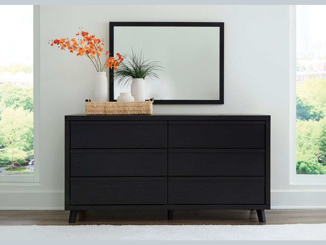 Danziar Black Dresser & Mirror (Online Special Price) - Ornate Home