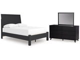 Danziar Black Full Panel Bed, Dresser and Mirror (Online Special Price) - Ornate Home