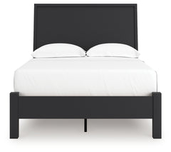 Danziar Black Full Panel Bed, Dresser and Mirror - Ornate Home