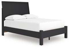 Danziar Black Full Panel Bed, Dresser and Mirror - Ornate Home