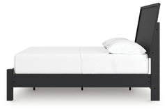 Danziar Black Full Panel Bed, Dresser and Mirror - Ornate Home