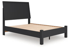 Danziar Black Full Panel Bed, Dresser and Mirror - Ornate Home