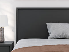 Danziar Black Full Panel Platform Bed, Dresser and Mirror - Ornate Home