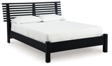 Danziar Black Full Panel Slat Bed, Dresser and Mirror - Ornate Home