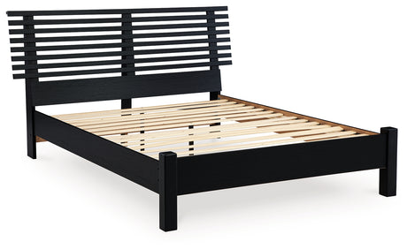 Danziar Black Full Slat Panel Bed - Ornate Home