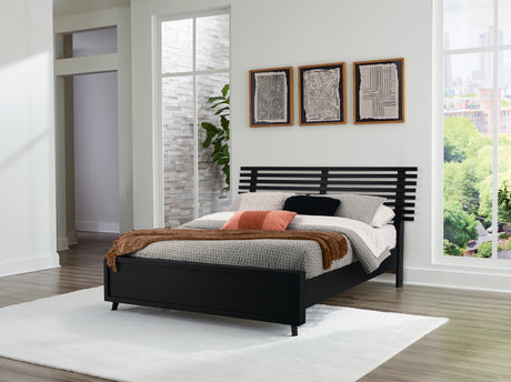 Danziar Black Full Slat Panel Bed - Ornate Home