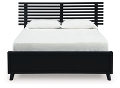Danziar Black Full Slat Panel Bed - Ornate Home