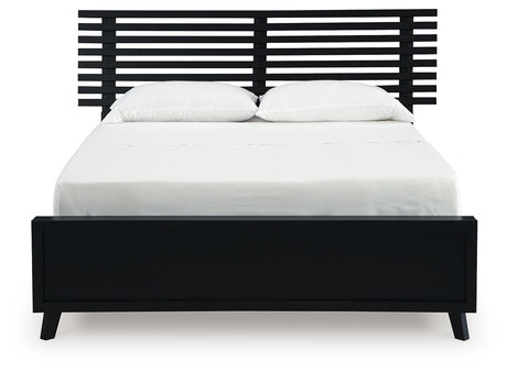 Danziar Black Full Slat Panel Bed - Ornate Home